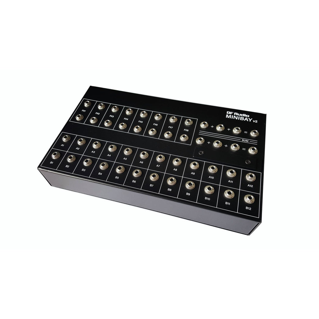 DF Audio Minibay V2 patch bay angled view