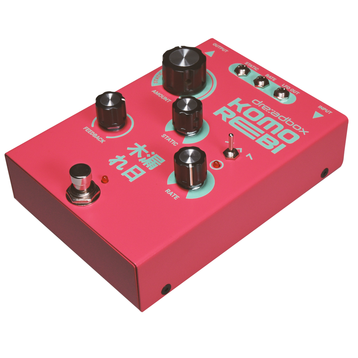 Pedal de chorus e flanger Dreadbox Komorebi, vista oblíqua pela direita