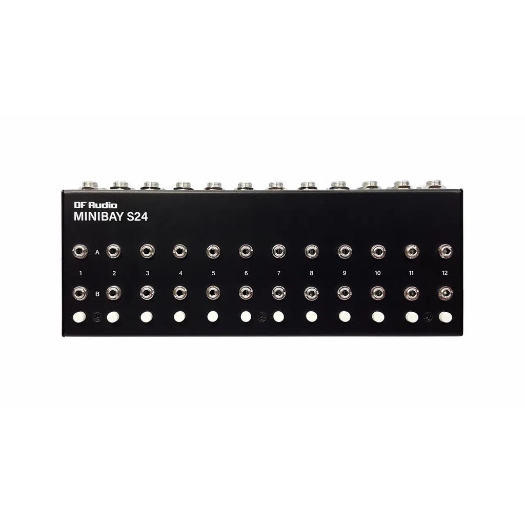 Patchbay TRS DF Audio Minibay S24 de 24 pontos, painel superior